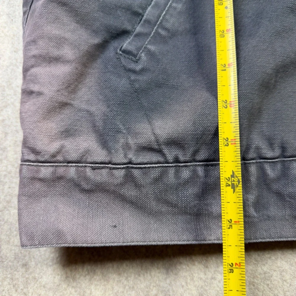 Wrangler Riggs Workwear Canvas Jacket Mens Gray Distressed Faded Full Zip XL